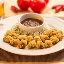 Coração de Frango Empanado na Farinha de Amêndoas