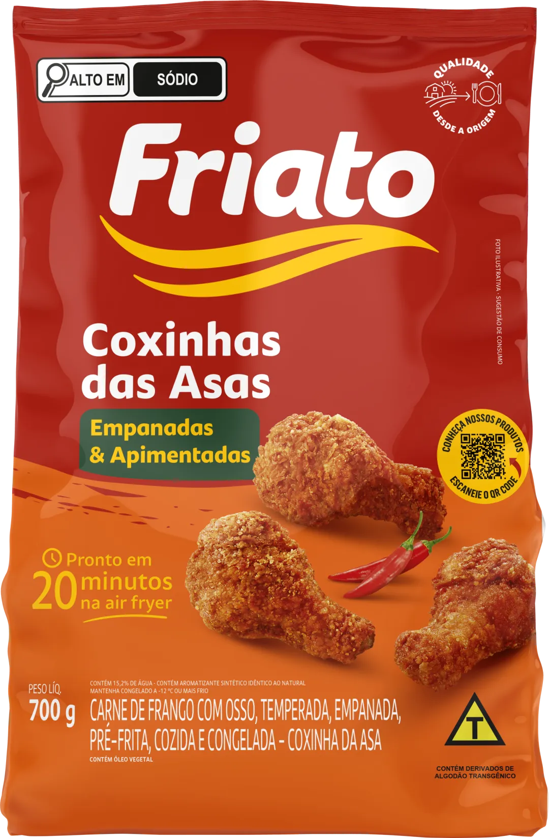 Coxinhas das Asas Empanadas e Apimentadas (700g)