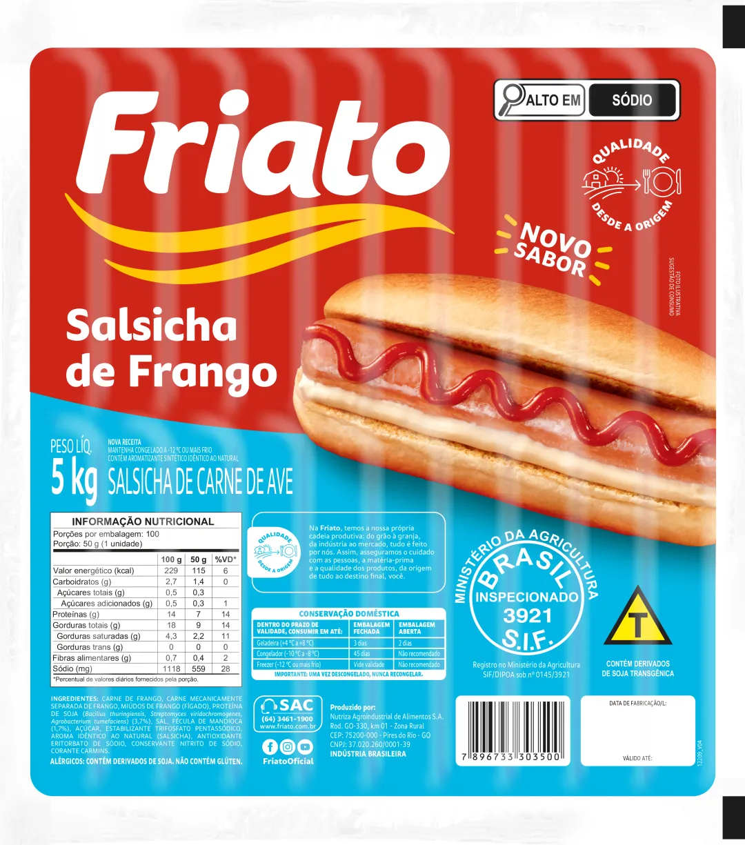 Salsicha de Frango (5kg)