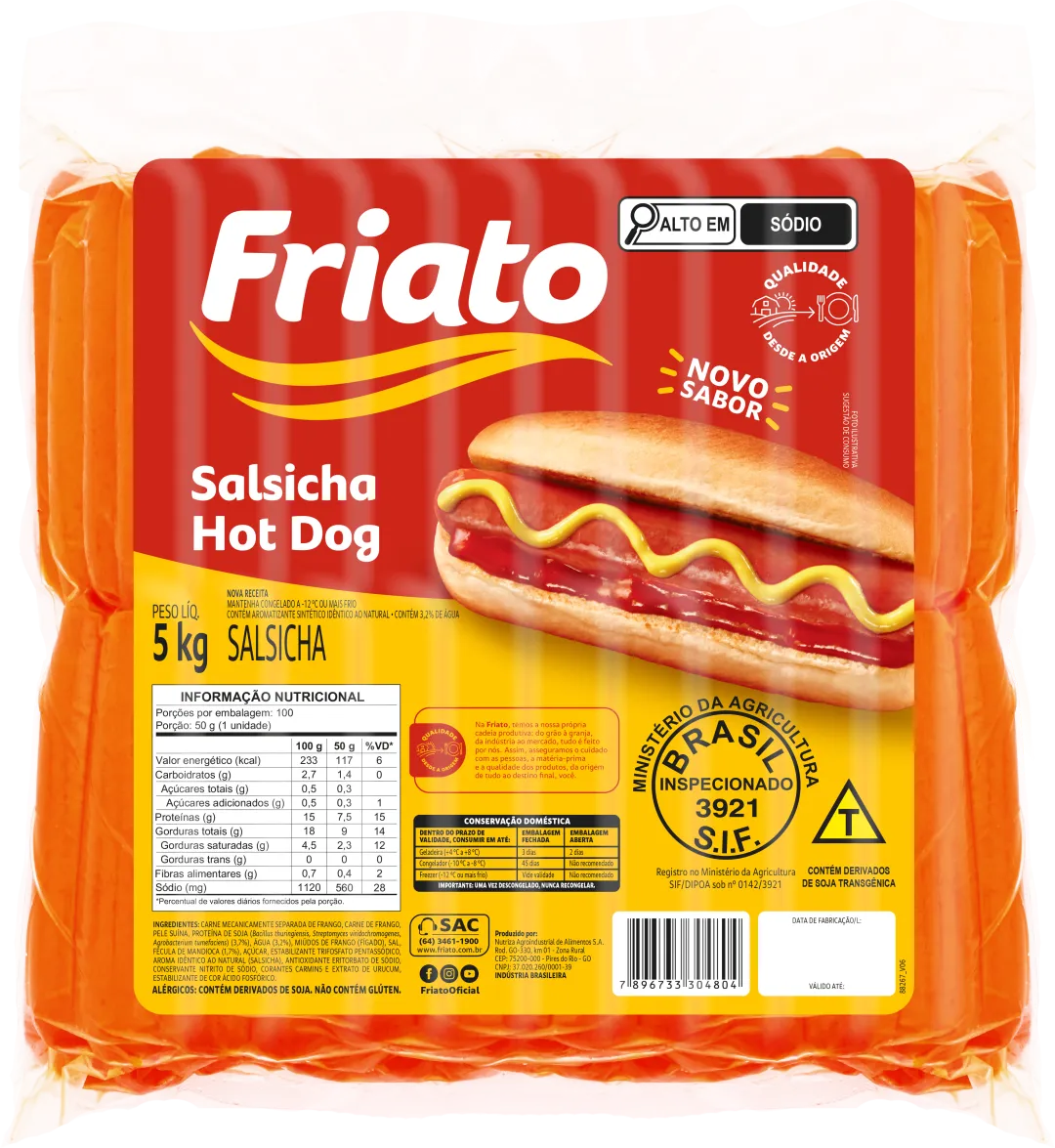 Salsicha Hot Dog (5kg)