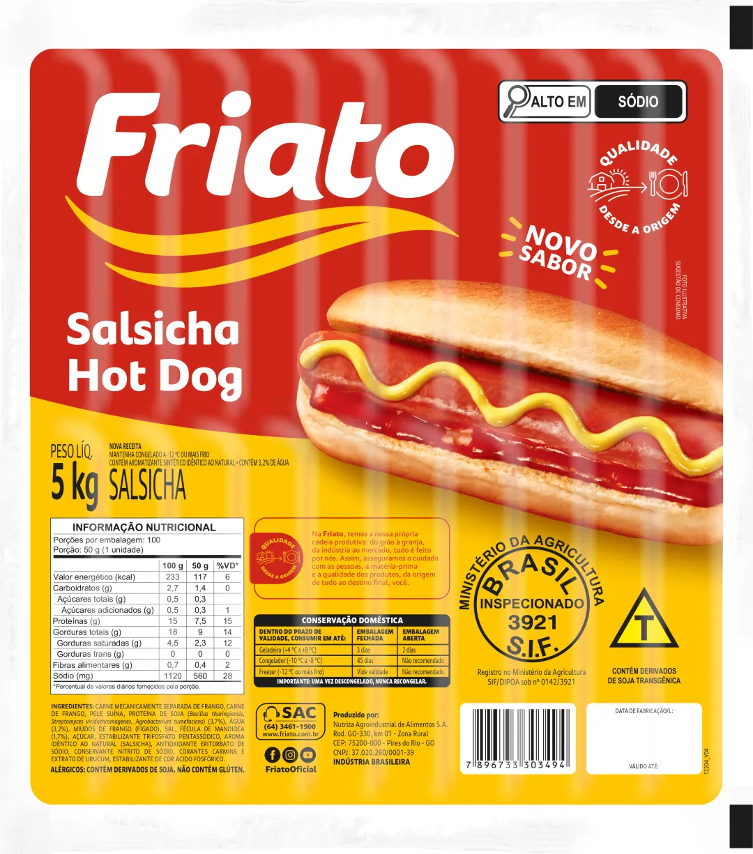 Salsicha Hot Dog (5kg)