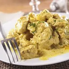 Minced Chicken with Mustard Sauce