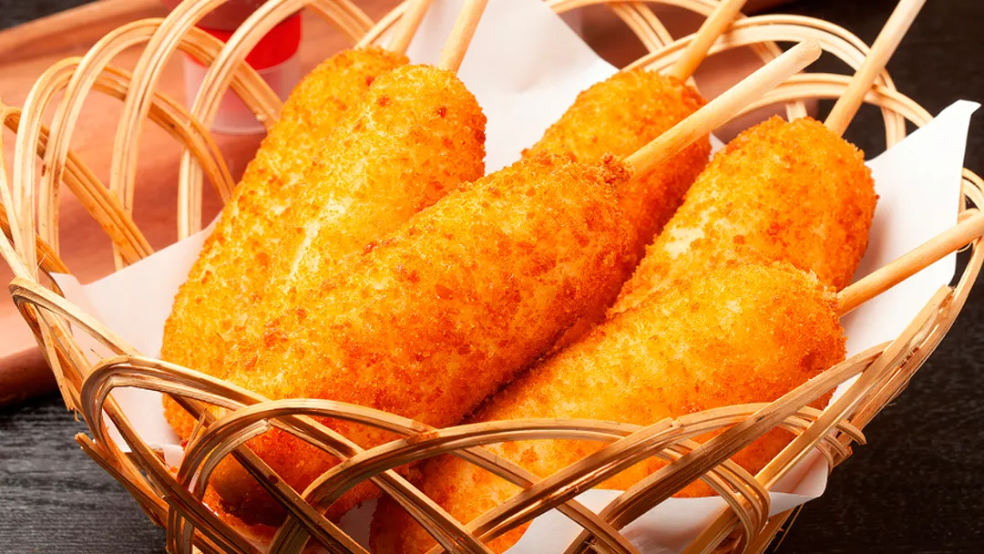 Hot Dog Sausage Stick with Mozzarella Cheese