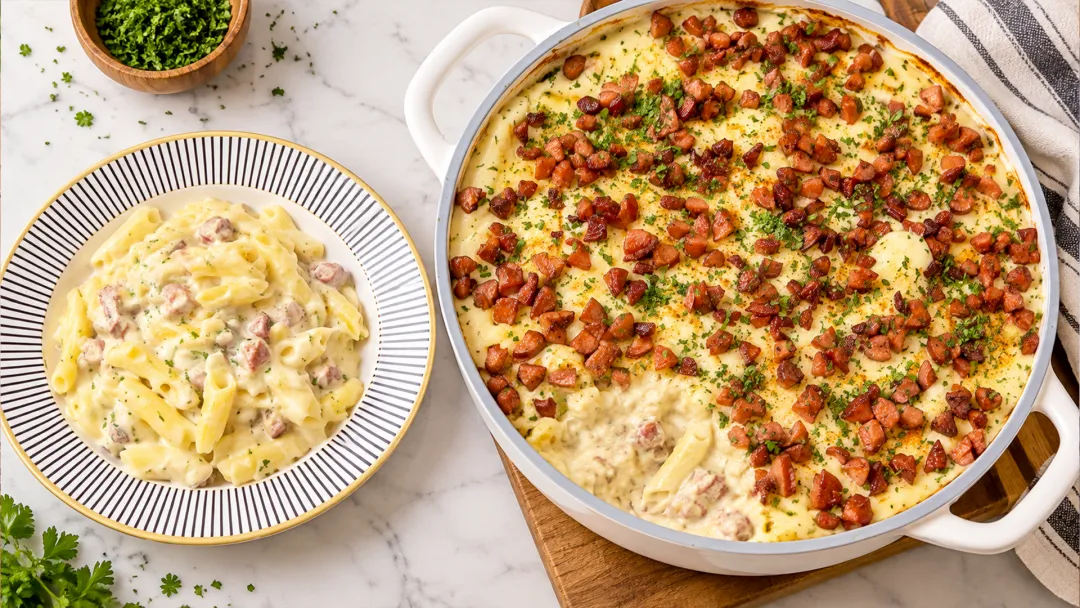 Pasta con Chorizo Calabresa y Crema de Patata