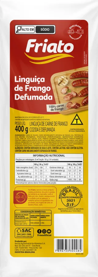 Linguiça de Frango Defumada (400g)