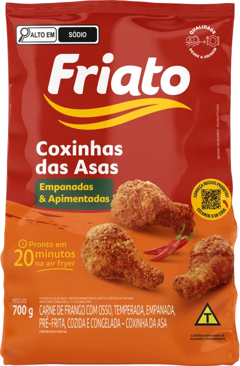 Coxinhas das Asas Empanadas e Apimentadas (700g)