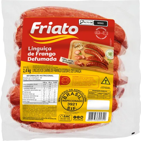 Linguiça de Frango Defumada (2,4kg)
