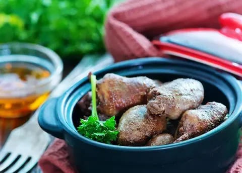 Friato Heart of chicken with soy sauce and lemon