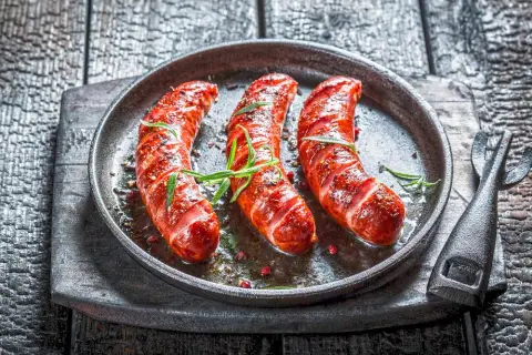 Cold Sausage Calabrese Flambé with Cachaça