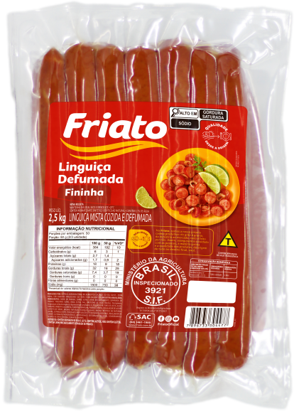 Linguiça Defumada Fininha (2,5kg)